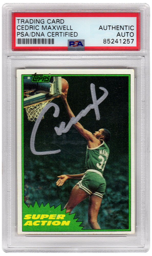 Cedric Maxwell Signed Boston Celtics 1981-82 Topps Basketball Trading Card #107 - (PSA Encapsulated)