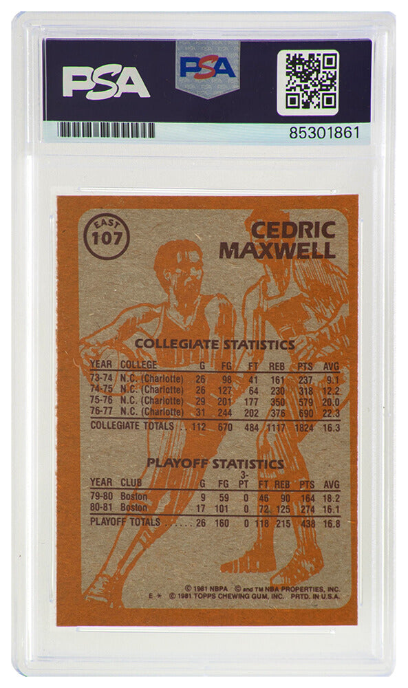 Cedric Maxwell Signed Celtics 1981-82 Topps Basketball Card #107 - (PSA Encapsulated)