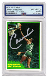 Cedric Maxwell Signed Celtics 1981-82 Topps Basketball Card #107 - (PSA Encapsulated)