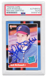 Jack McDowell Signed Chicago White Sox 1988 Donruss Rate Rookie Baseball Card #47 - (PSA Encapsulated)