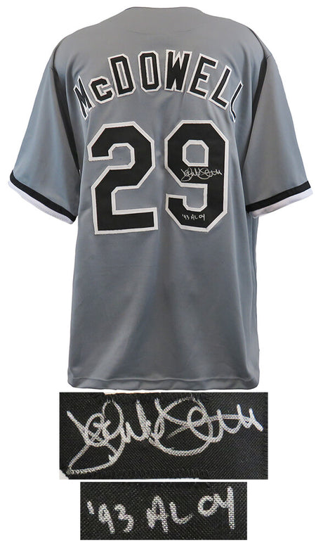 Jack McDowell Signed Gray Custom Baseball Jersey w/93 AL CY