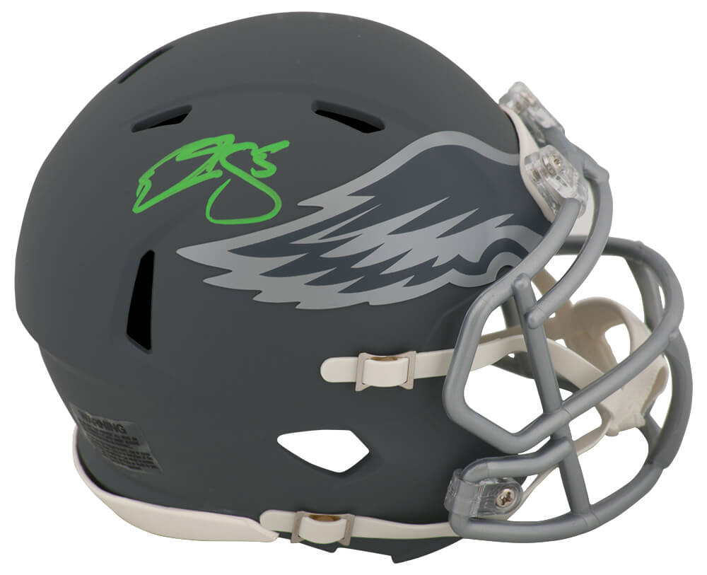 Donovan McNabb Signed Philadelphia Eagles SLATE Riddell Speed Mini Helmet