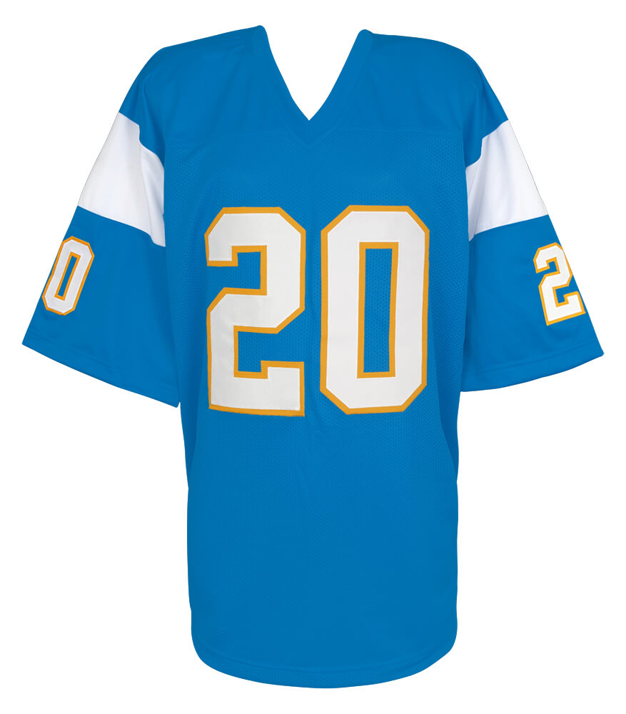 Natrone Means Signed Powder Blue Custom Football Jersey - (Beckett)