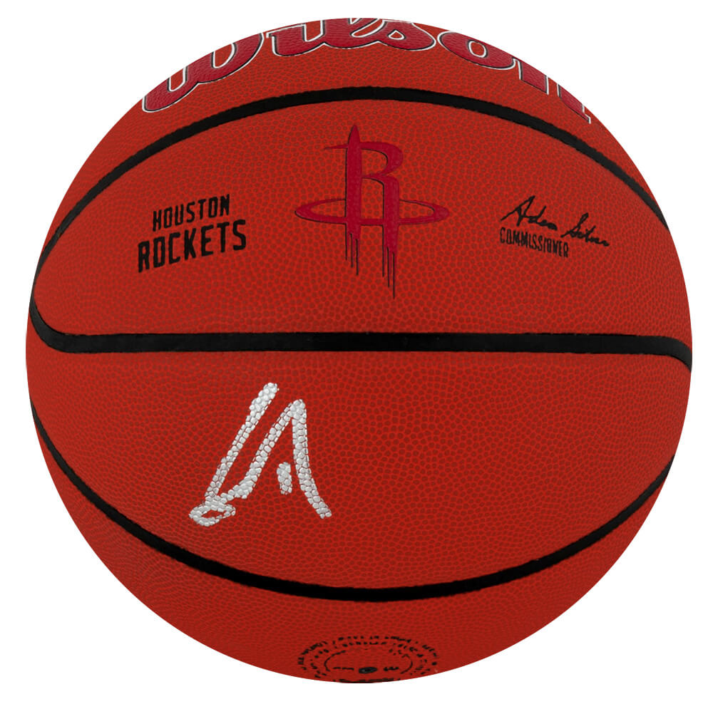 Yao Ming Signed Wilson Houston Rockets Logo NBA Basketball