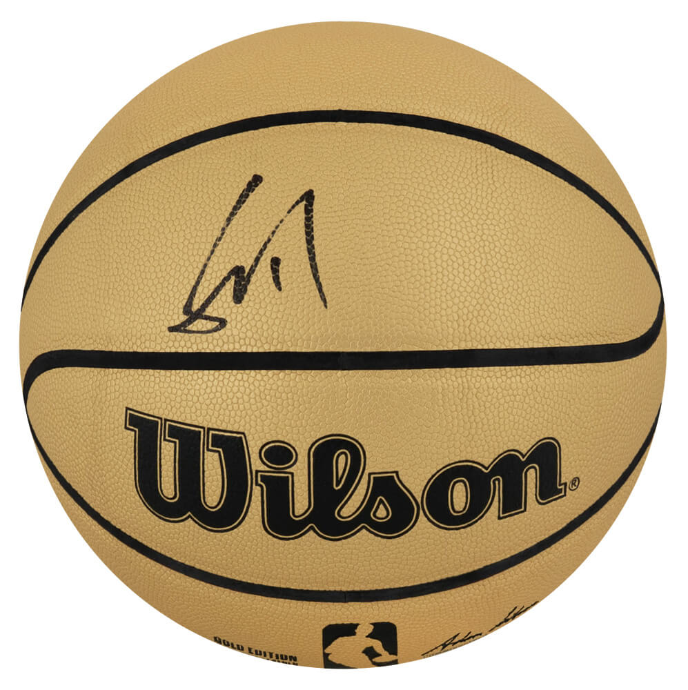 Yao Ming Signed Wilson Gold NBA Basketball