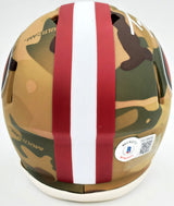 Trey Lance Autographed San Francisco 49ers Camo Speed Mini Helmet Beckett BAS QR Stock #194737