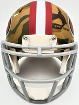 Trey Lance Autographed San Francisco 49ers Camo Speed Mini Helmet Beckett BAS QR Stock #194737