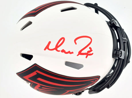 Matt Ryan Autographed Atlanta Falcons Lunar Eclipse White Speed Mini Helmet Beckett BAS QR Stock #194404