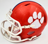 Travis Etienne Autographed Clemson Tigers Orange Replica Speed Mini Helmet Beckett BAS Stock #193989