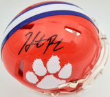 Hunter Renfrow Autographed Clemson Tigers Orange Speed Mini Helmet Beckett BAS Stock #191546