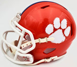 Hunter Renfrow Autographed Clemson Tigers Orange Speed Mini Helmet Beckett BAS Stock #191546