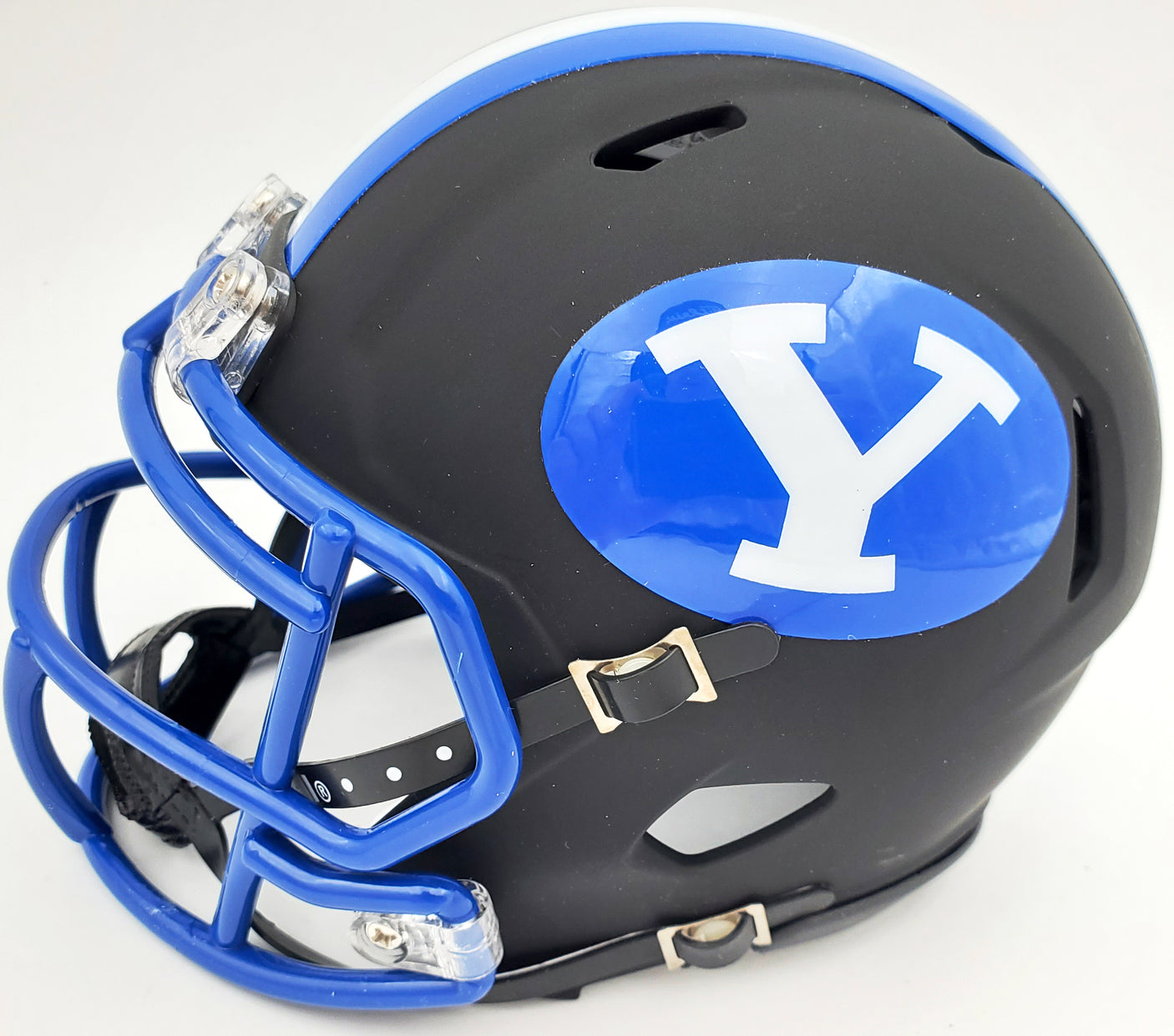 Zach Wilson Autographed BYU Cougars Black Speed Mini Helmet Beckett BAS Stock #191115