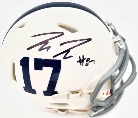 Pat Freiermuth Autographed Penn State Nittany Lions White Speed Mini Helmet Beckett BAS Stock #191112