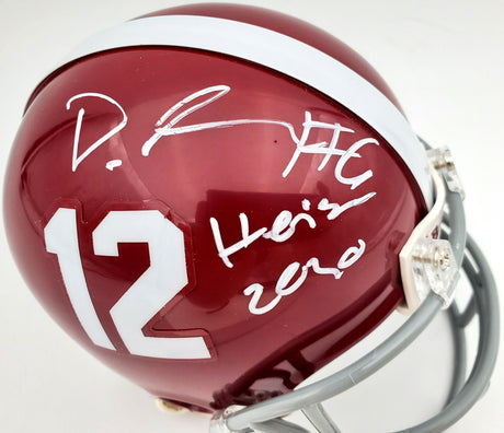 Devonta Smith Autographed Alabama Crimson Tide Mini Helmet "Heisman 2020" Beckett BAS Stock #189553