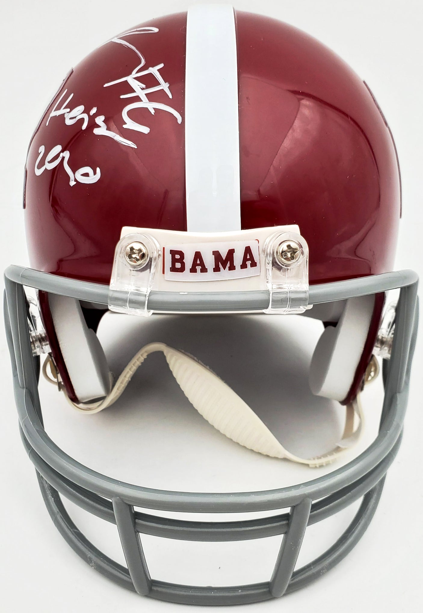 Devonta Smith Autographed Alabama Crimson Tide Mini Helmet "Heisman 2020" Beckett BAS Stock #189553