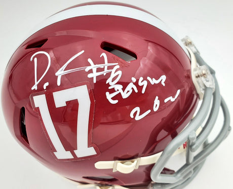 Devonta Smith Autographed Alabama Crimson Tide Speed Mini Helmet "Heisman 2020" Beckett BAS Stock #189552