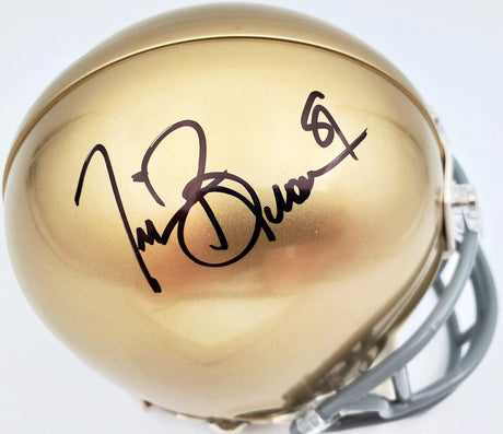 Tim Brown Autographed Notre Dame Fighting Irish Mini Helmet Beckett BAS Stock #189388