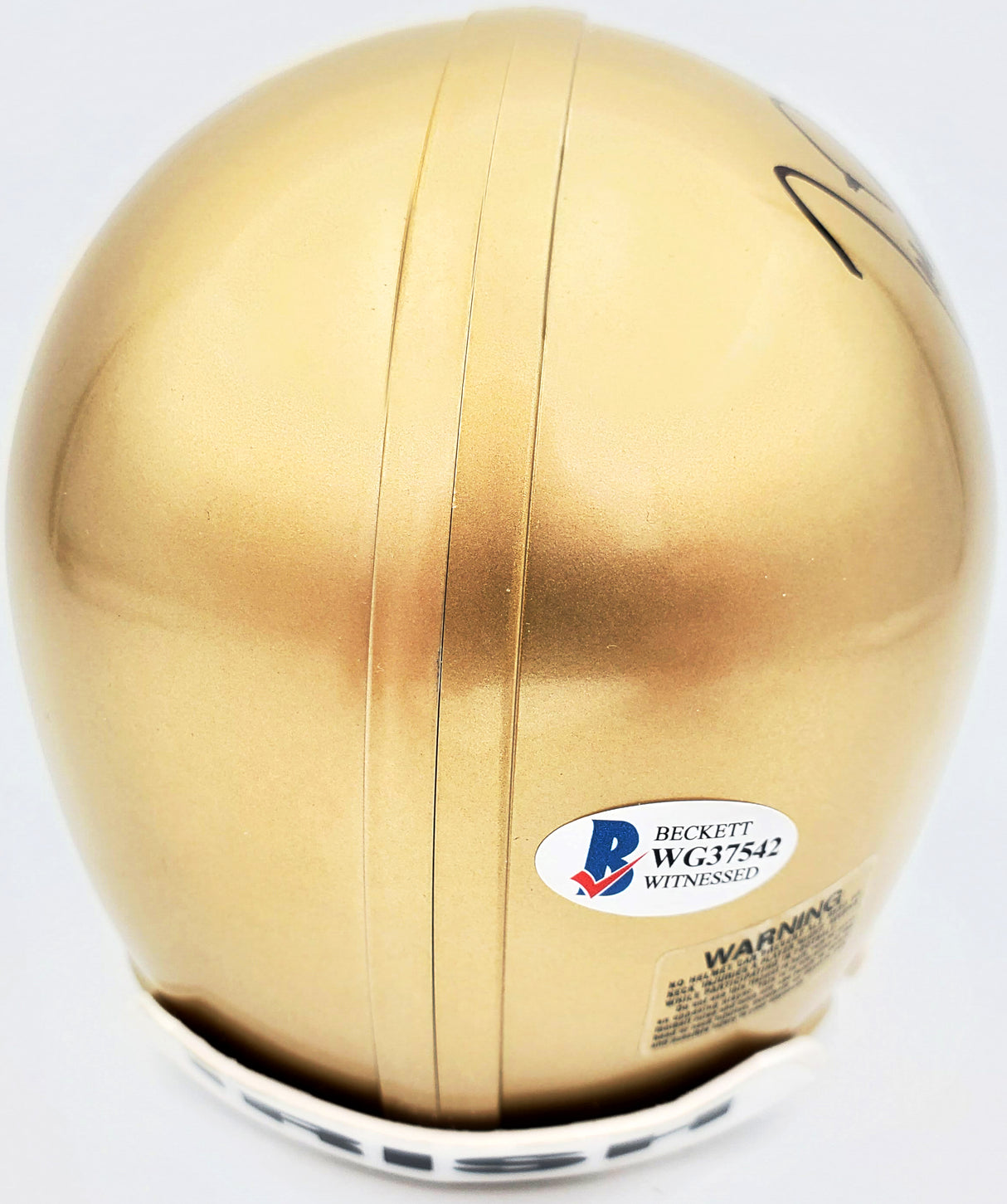 Tim Brown Autographed Notre Dame Fighting Irish Mini Helmet Beckett BAS Stock #189388