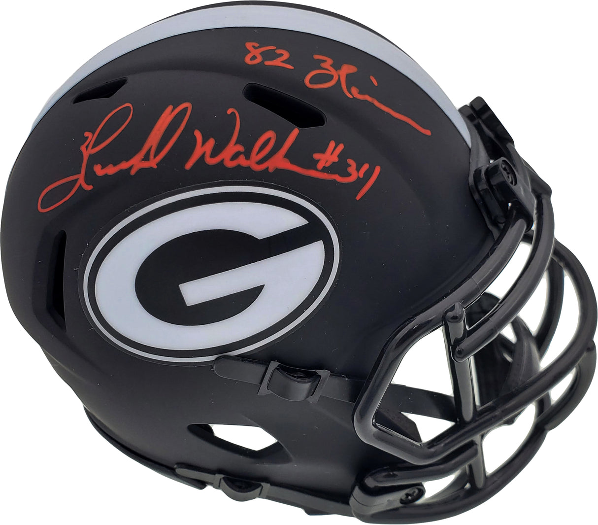 Herschel Walker Autographed Georgia Bulldogs Eclipse Black Speed Mini Helmet "Heisman 82" Beckett BAS Stock #185959