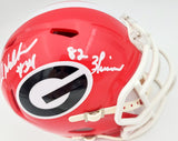 Herschel Walker Autographed Georgia Bulldogs Speed Mini Helmet "Heisman 82" Beckett BAS Stock #185958