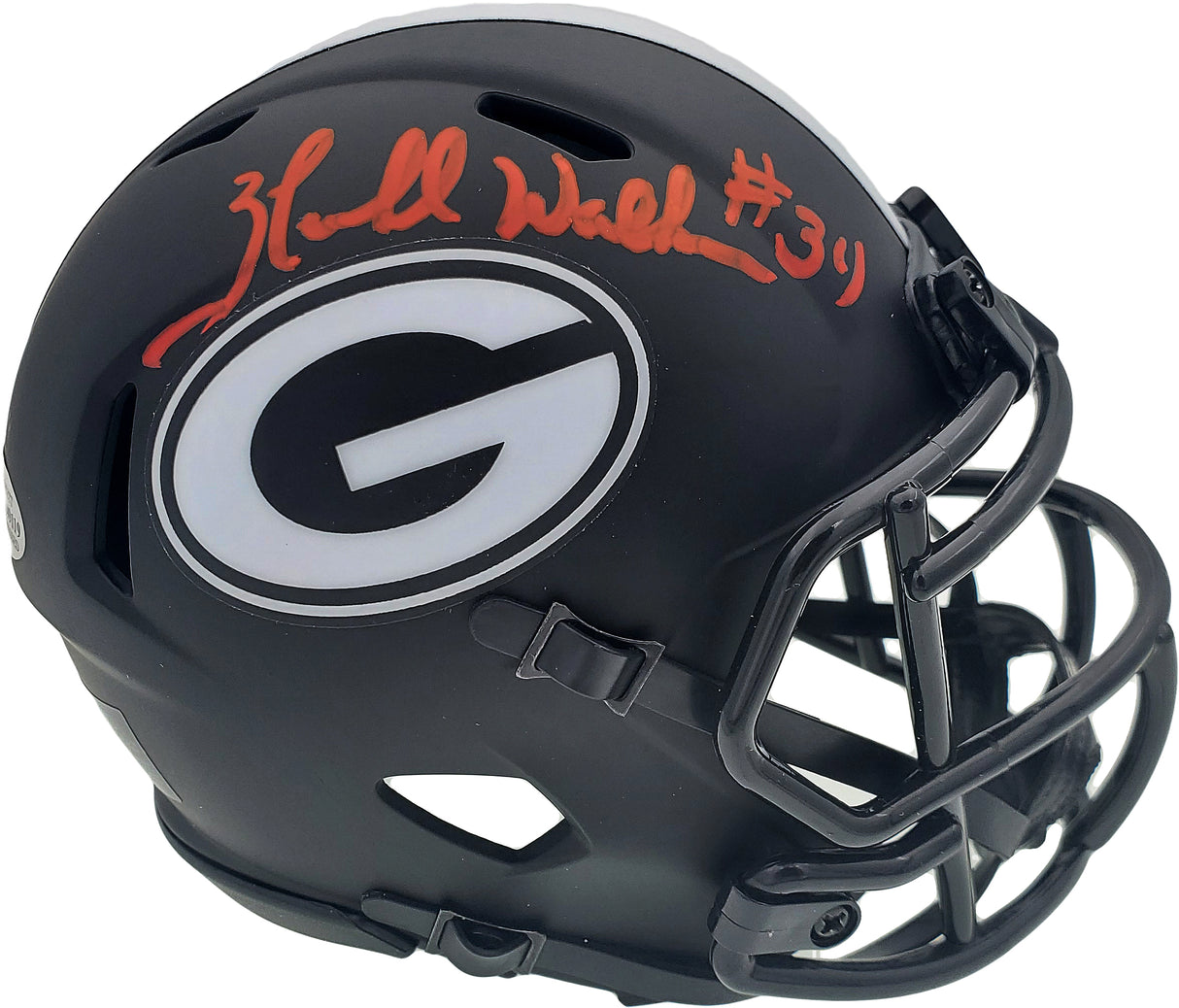 Herschel Walker Autographed Georgia Bulldogs Eclipse Black Speed Mini Helmet Beckett BAS Stock #185877