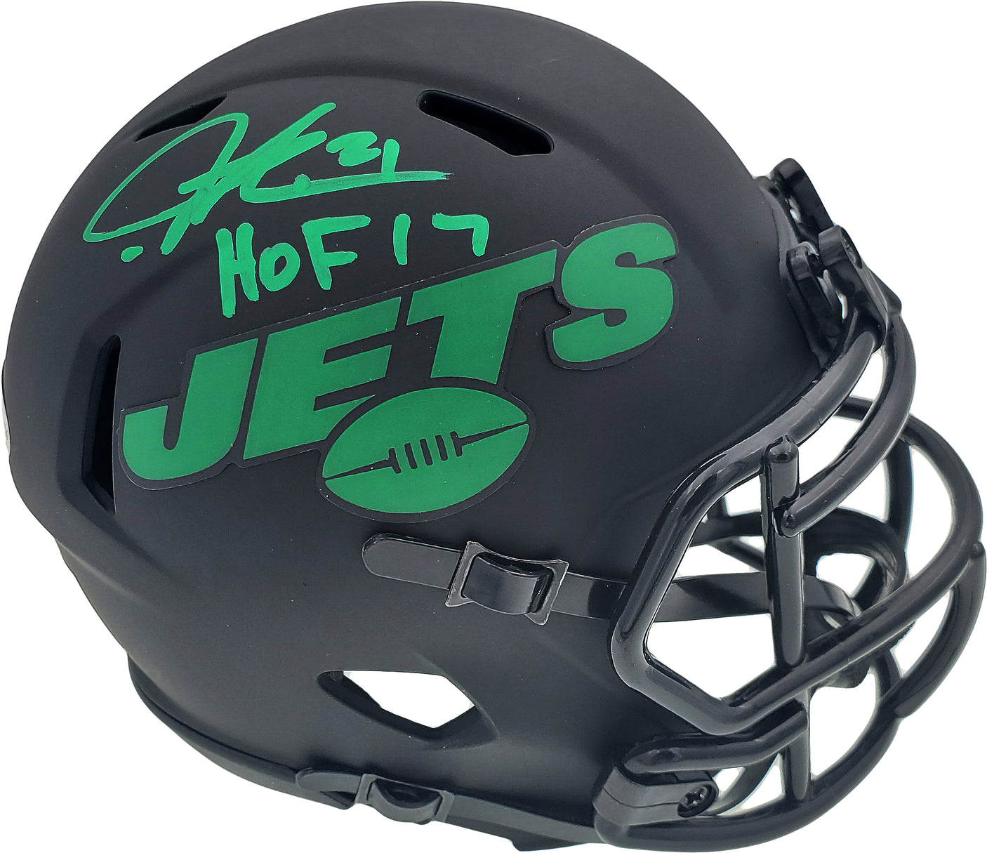 LaDainian Tomlinson Autographed New York Jets Eclipse Black Mini Helmet "HOF 17" Beckett BAS Stock #185790