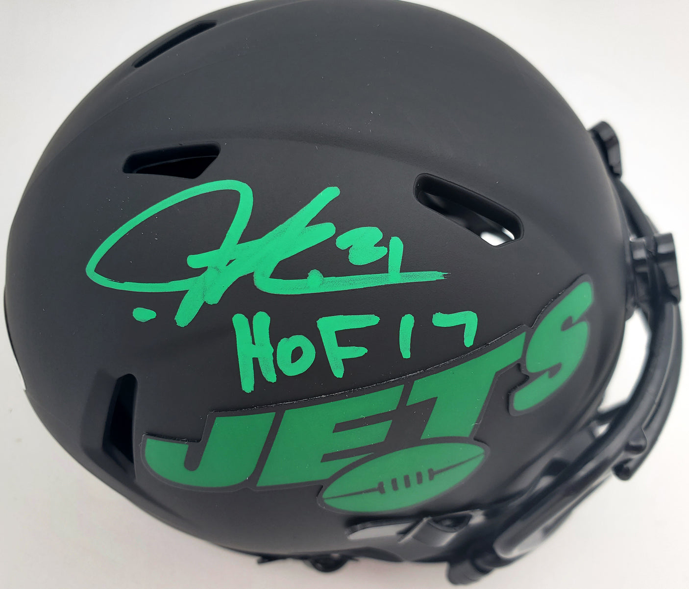 LaDainian Tomlinson Autographed New York Jets Eclipse Black Mini Helmet "HOF 17" Beckett BAS Stock #185790