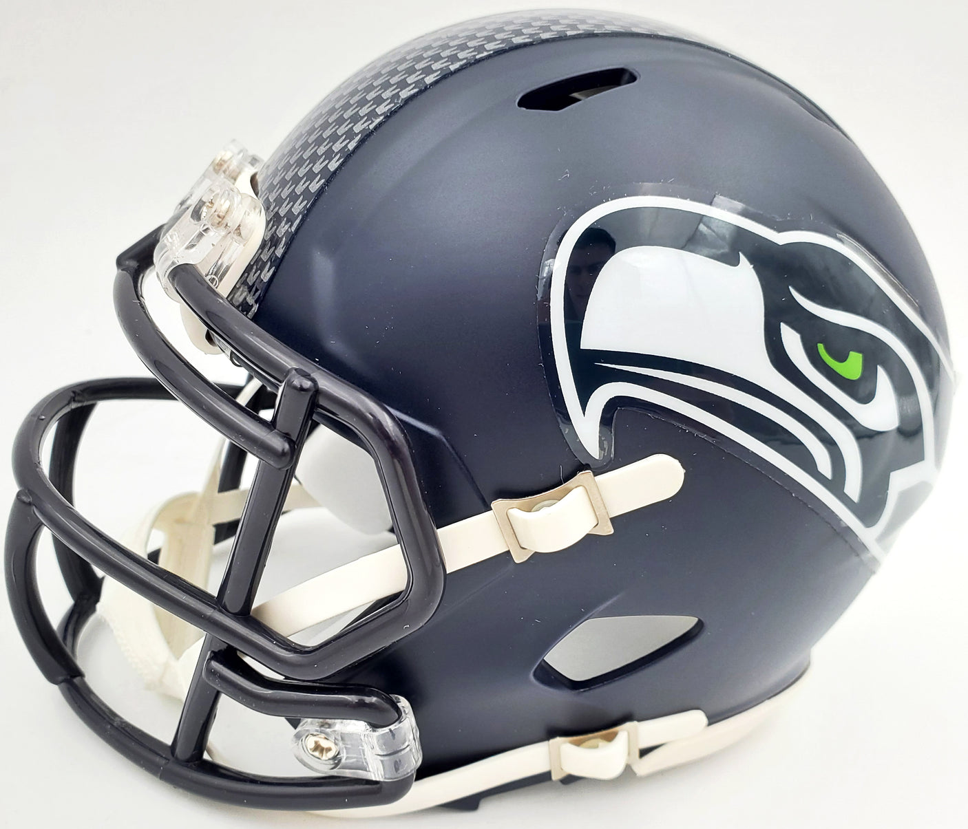 Tyler Lockett Autographed Seattle Seahawks Speed Mini Helmet In Silver MCS Holo Stock #182260