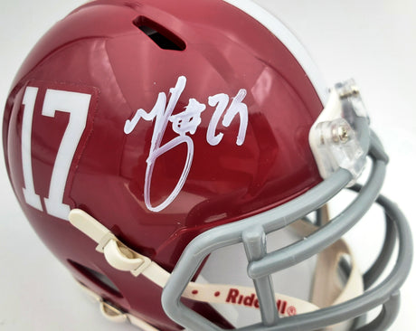 Minkah Fitzpatrick Autographed Alabama Crimson Tide Speed Mini Helmet Beckett BAS Stock #161025