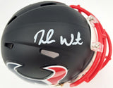 Deshaun Watson Autographed Houston Texans Matte Black Speed Mini Helmet Beckett BAS Stock #156854