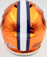 Deshaun Watson Autographed Clemson Tigers Orange Chrome Speed Mini Helmet Beckett BAS Stock #144512