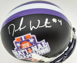 Deshaun Watson Autographed Clemson Tigers Matte Black National Champs Logo Mini Helmet Beckett BAS Stock #113702