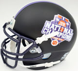 Deshaun Watson Autographed Clemson Tigers Matte Black National Champs Logo Mini Helmet Beckett BAS Stock #113702