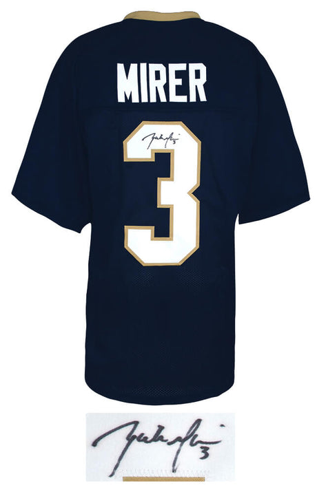 Rick Mirer Signed Navy Custom College Football Jersey