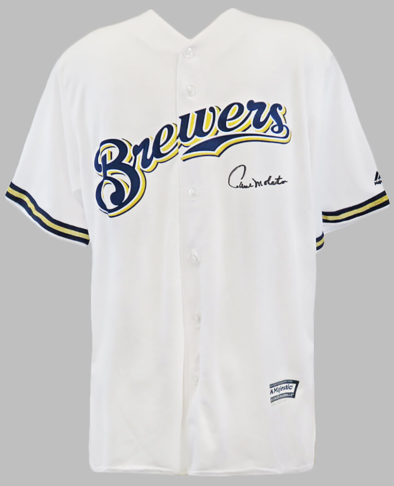 Paul Molitor Signed Milwaukee Brewers Majestic Replica Baseball Jersey