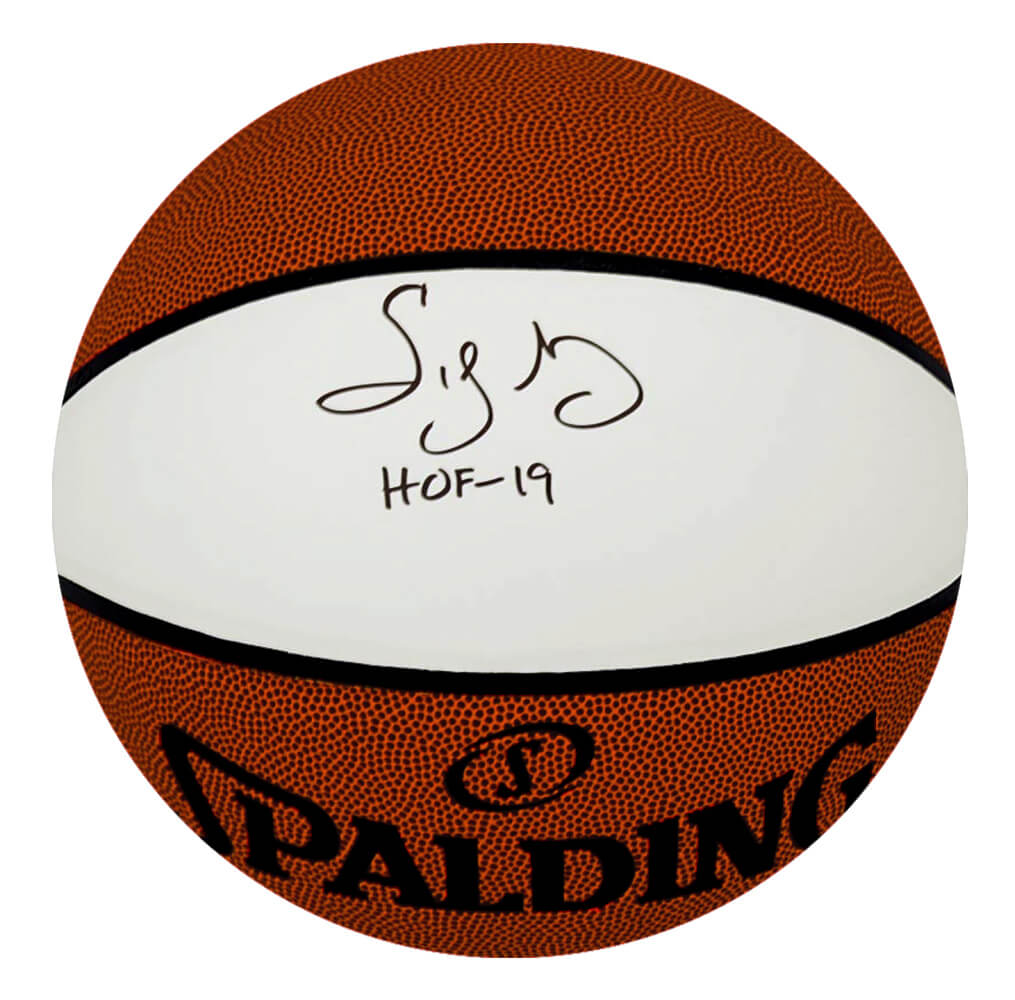 Sidney Moncrief Signed Spalding White Panel Full Size Basketball w/HOF'19