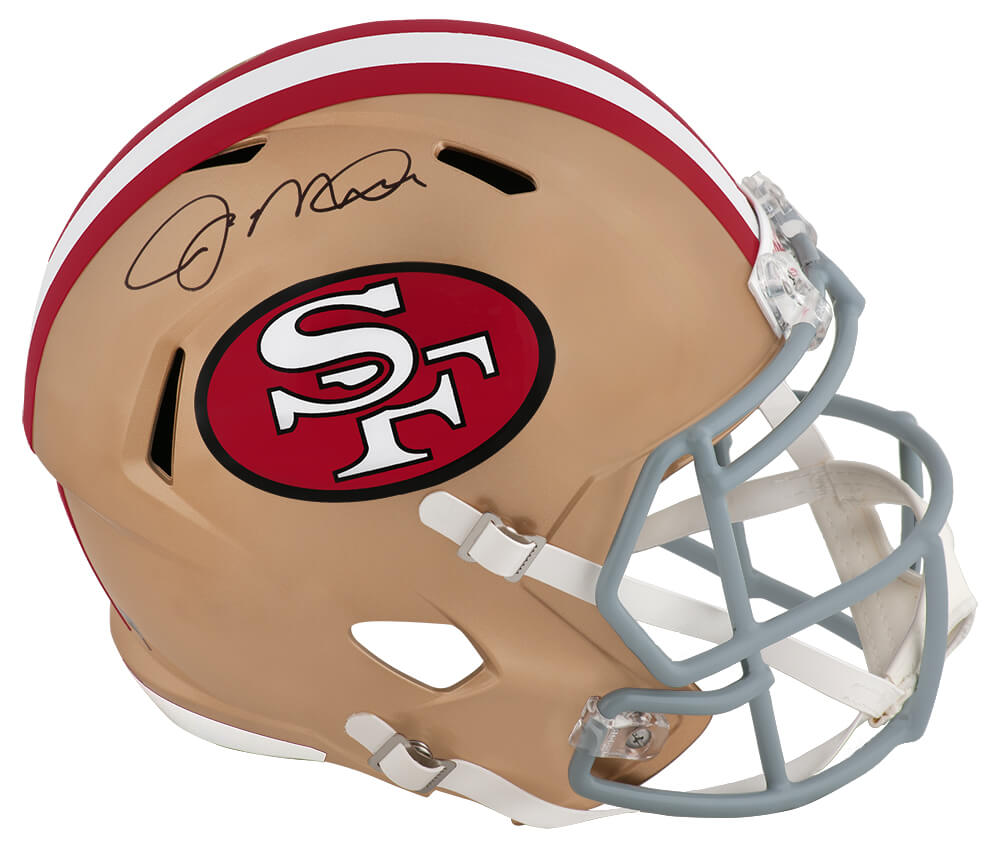 Joe Montana Signed San Francisco 49ers Riddell Full Size Speed Replica Helmet - (Fanatics)