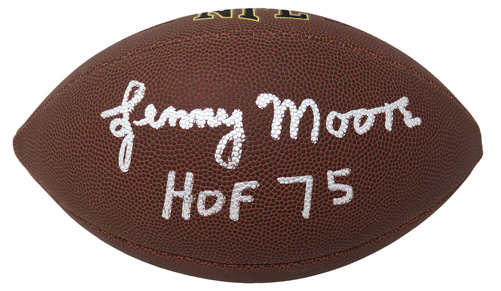 Lenny Moore Signed Wilson Super Grip Full Size NFL Football w/HOF'75