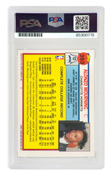 Alonzo Mourning Signed Hornets 1992-93 Topps Rookie Basketball Card #393 (PSA Encapsulated - Auto Grade 10)