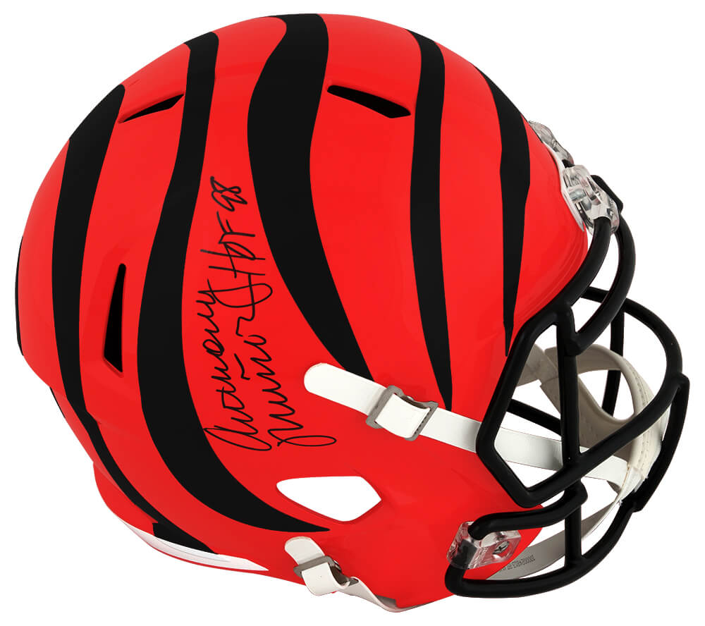 Anthony Munoz Signed Bengals Riddell Full Size Speed Replica Helmet w/HOF'98