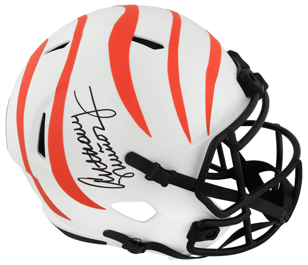 Anthony Munoz Signed Cincinnati Bengals Lunar Eclipse Riddell Full Size Speed Replica Helmet