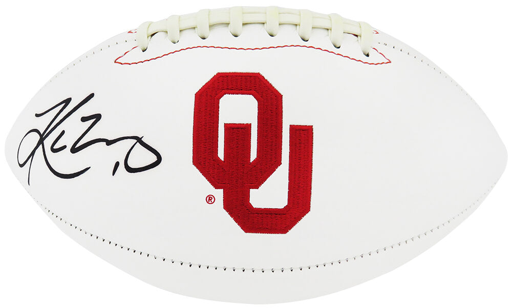 Kyler Murray Signed Oklahoma Sooners Rawlings White Logo Football (Beckett)