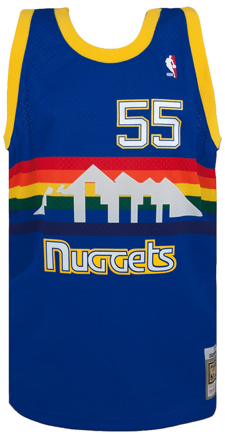 Dikembe Mutombo Signed Denver Nuggets 1991 Throwback Blue M&N NBA Swingman Basketball Road Jersey