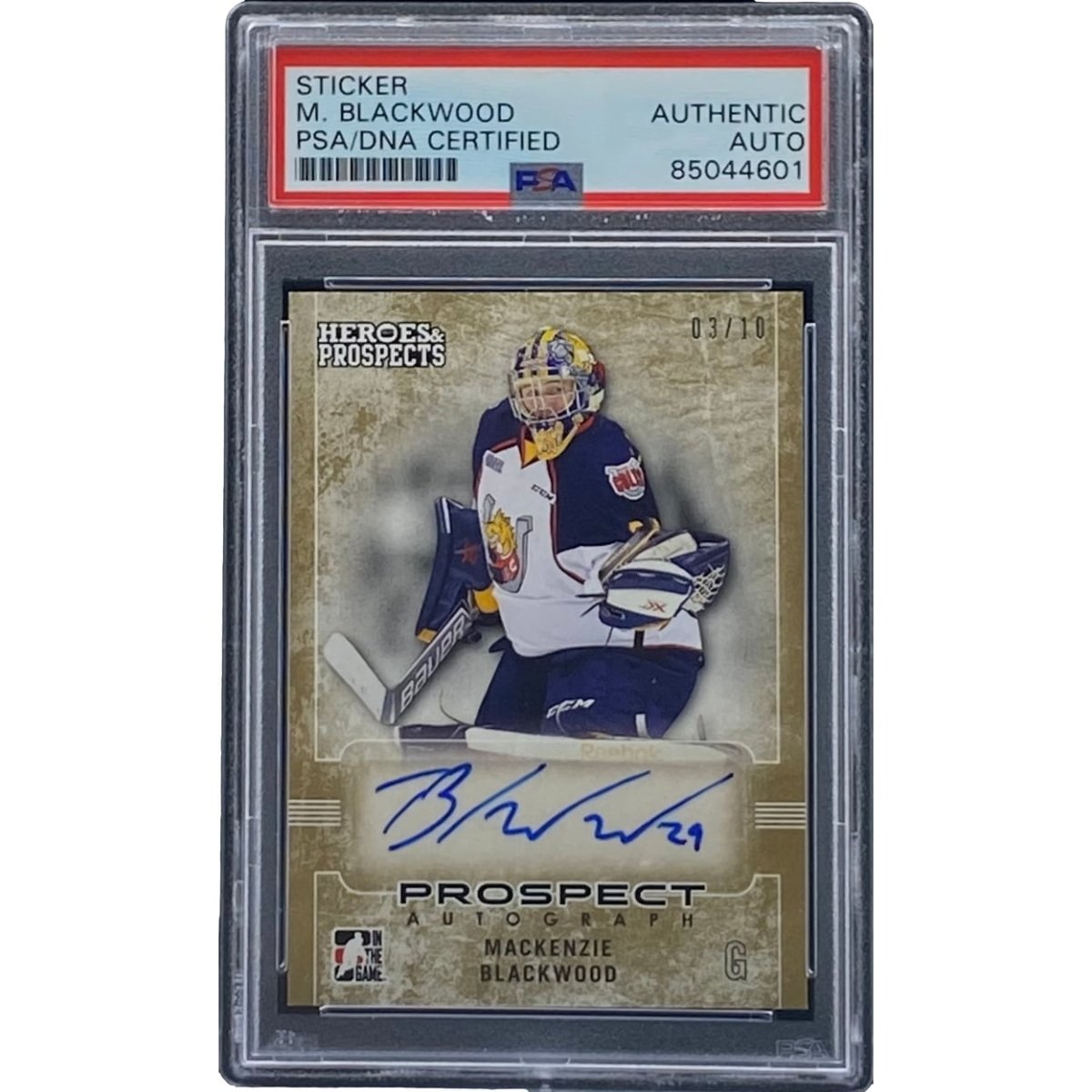 Mackenzie Blackwood Signed 2015 Leaf #SP - MB1 NJ Devils Hockey Card PSA/DNA - Sports Integrity