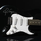 Alice Cooper Signed Black and White Full-Size Electric Guitar (Beckett)