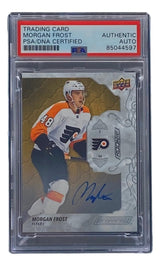 Morgan Frost Signed 2020 Upper Deck #75 Philadelphia Flyers Hockey Card PSA/DNA - Sports Integrity