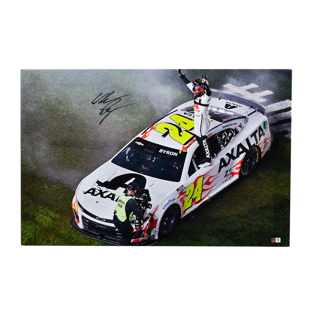 William Byron Signed 2024 Daytona 500 Win 20x30 Canvas – Gallery Wrapped