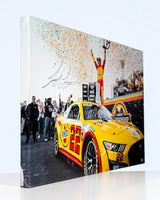 Joey Logano Signed 2022 NASCAR Cup Series Champion Canvas - 20x30