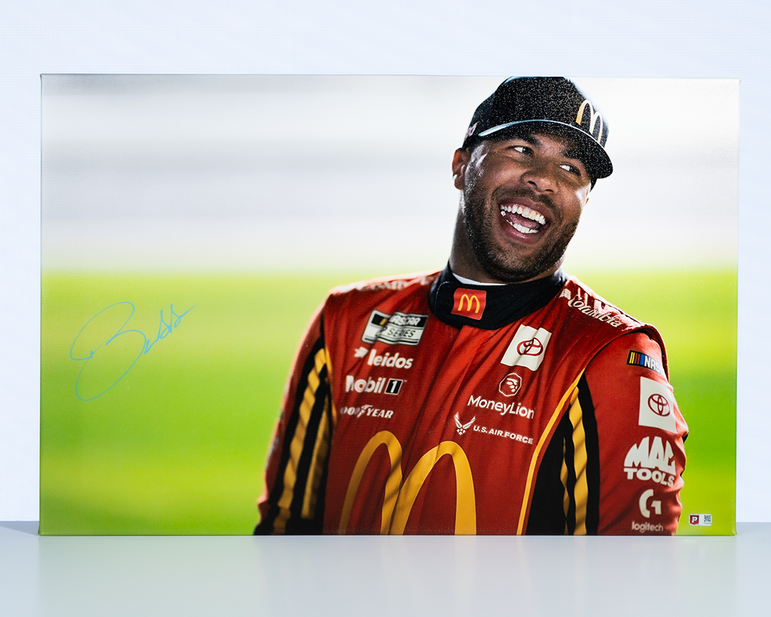 Bubba Wallace Signed 20x30 Canvas – 2024 Daytona 500 McDonald's Car (COA)