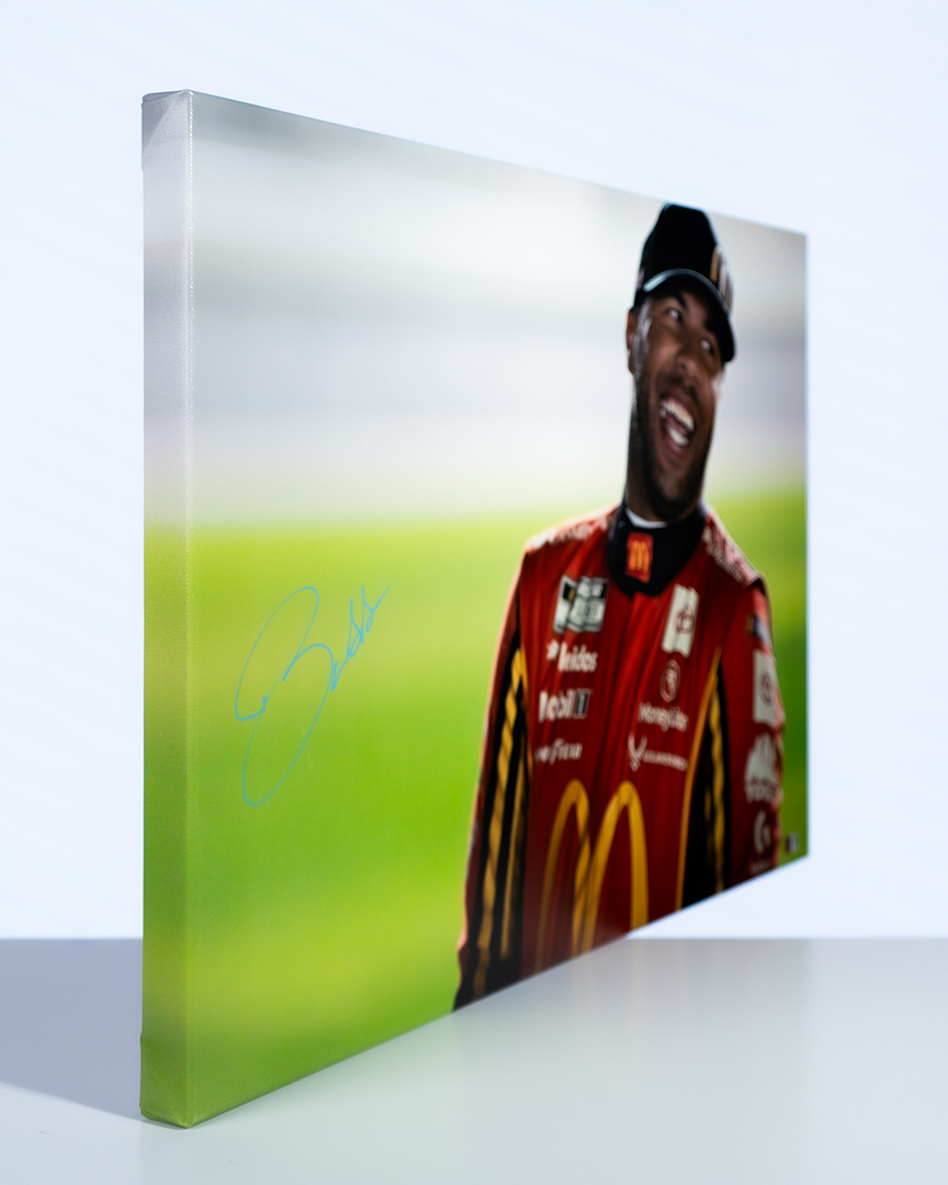 Bubba Wallace Signed 20x30 Canvas – 2024 Daytona 500 McDonald's Car (COA)